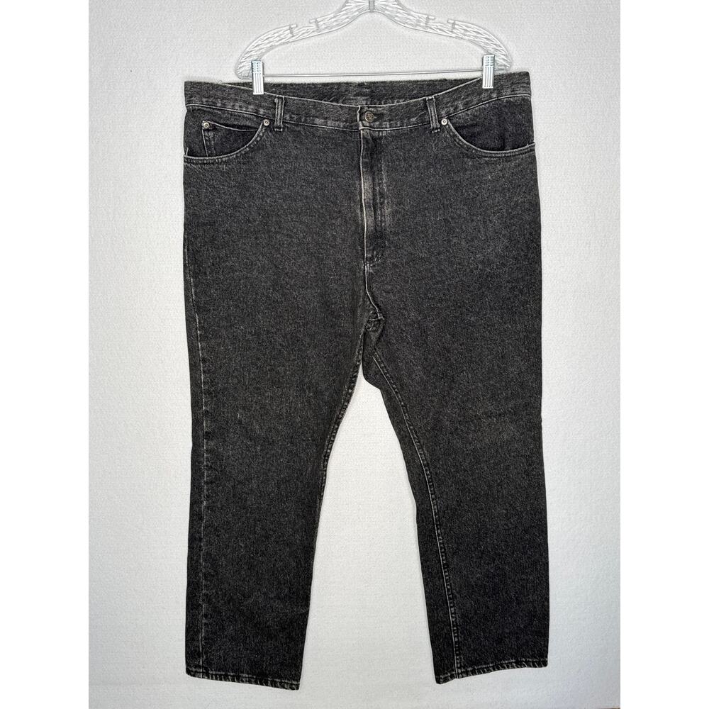 1990s Lee Black Denim Jeans USA Made 42x29 Vintage